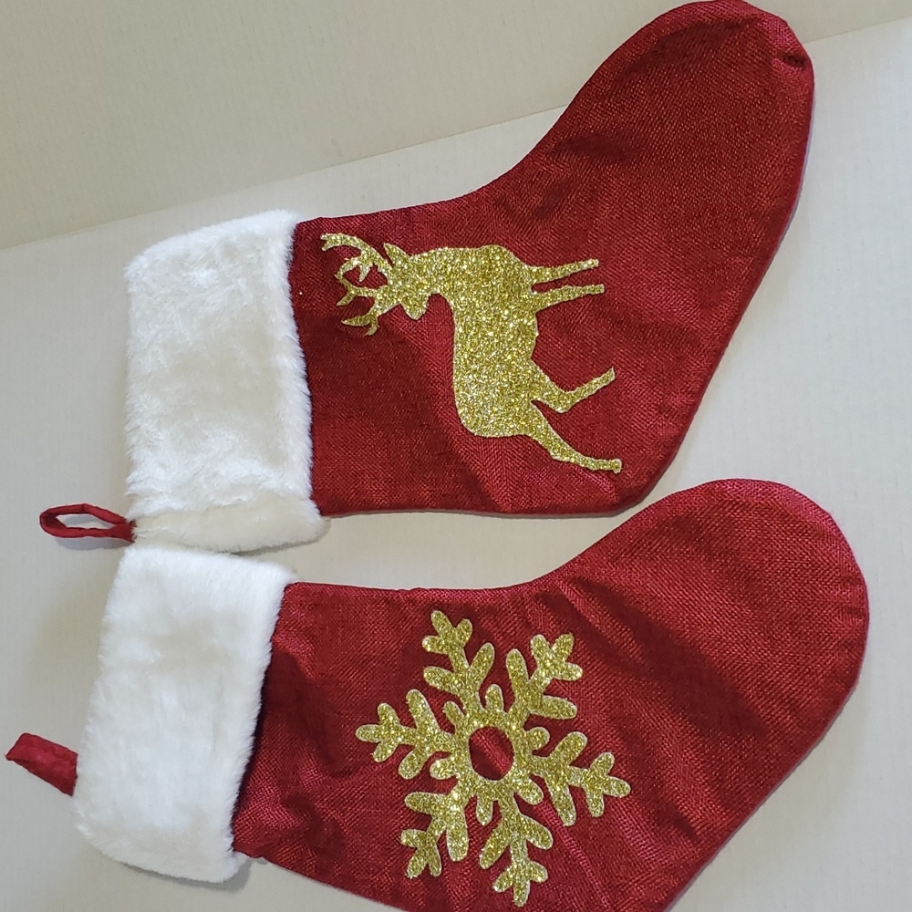 Set of Christmas Decor Hanging Stocking